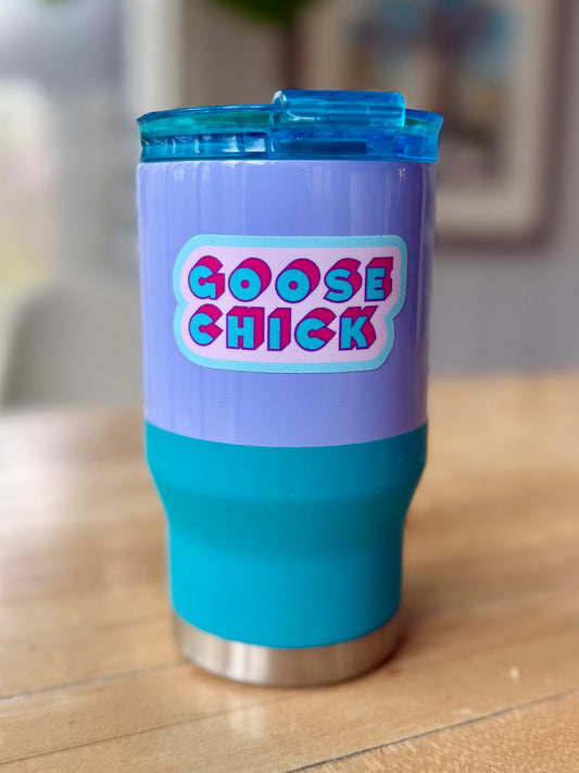 GOOSE CHICK (pink & blue)