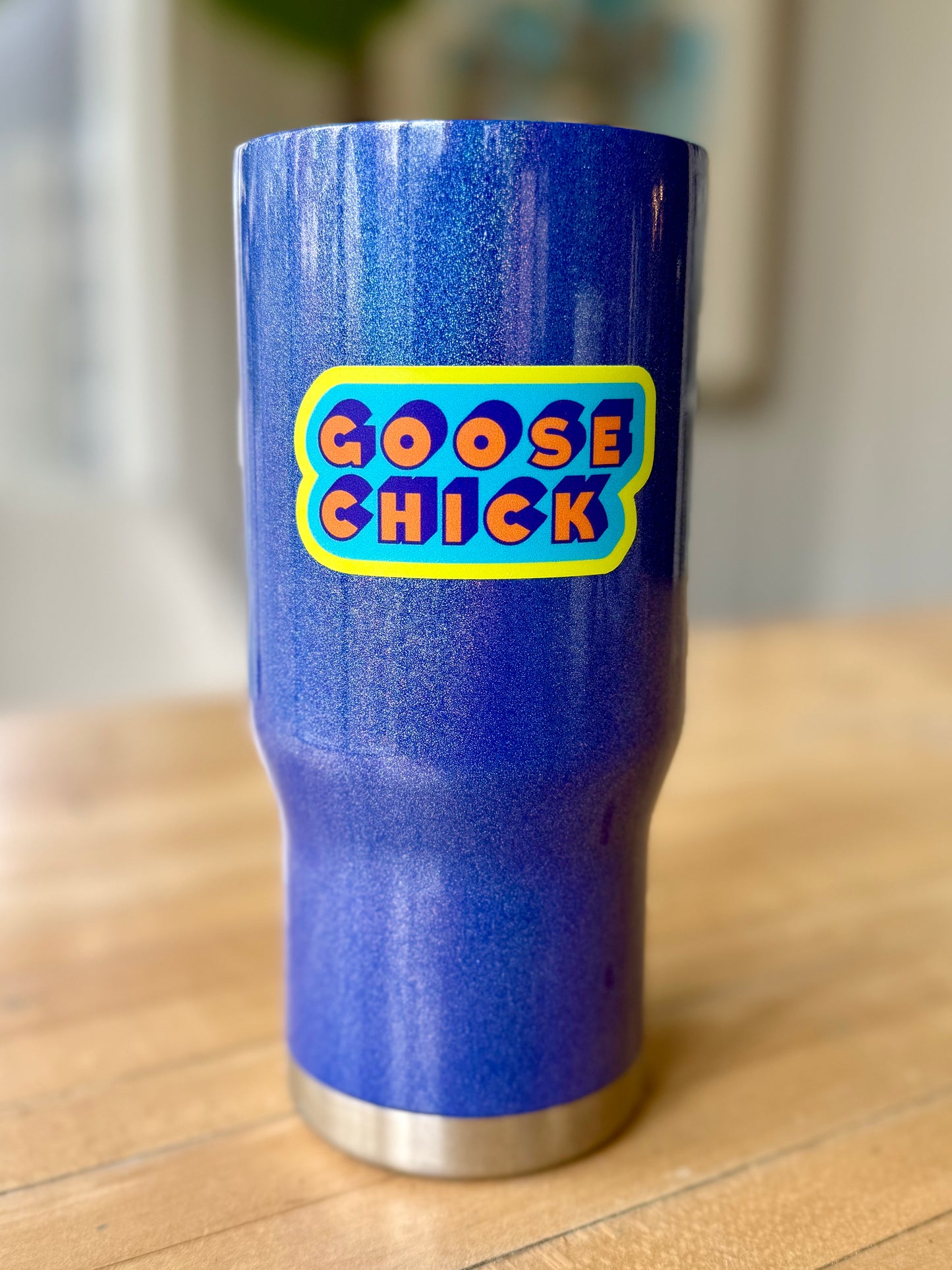 GOOSE CHICK (orange & blue)