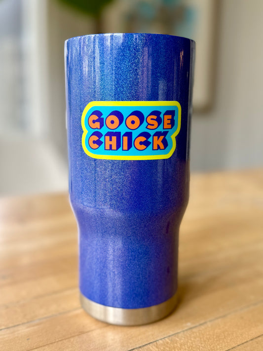 GOOSE CHICK (orange & blue)