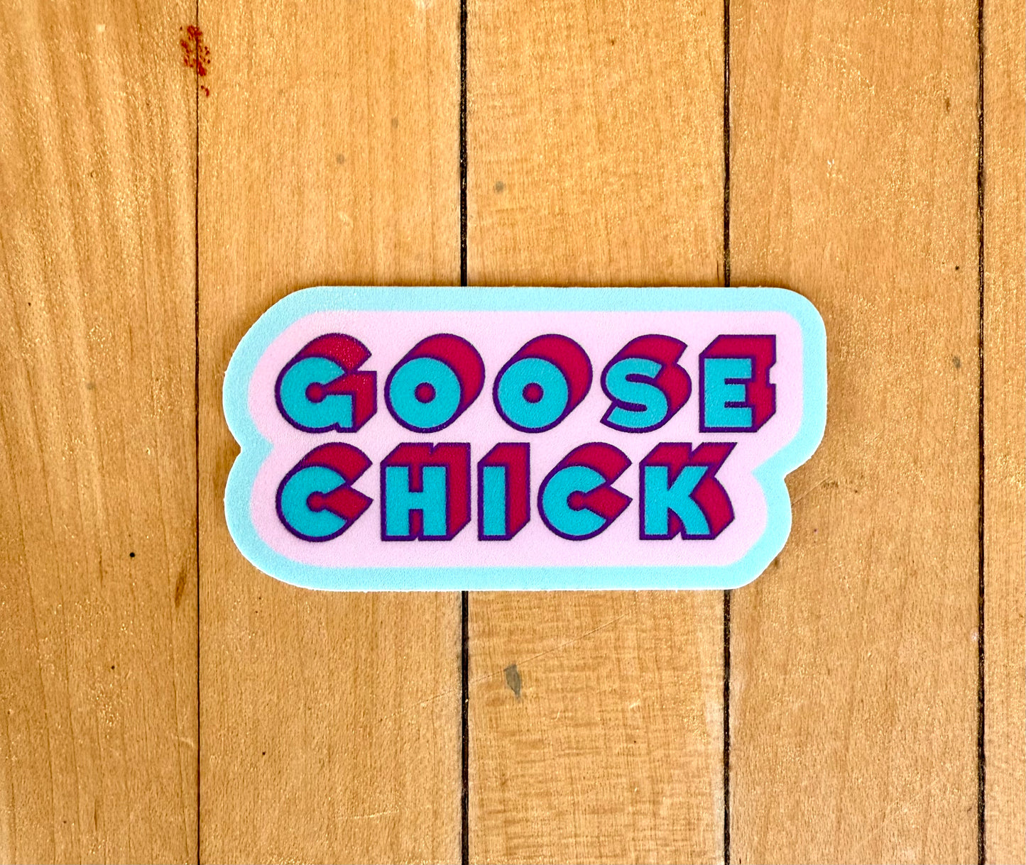 GOOSE CHICK (pink & blue)